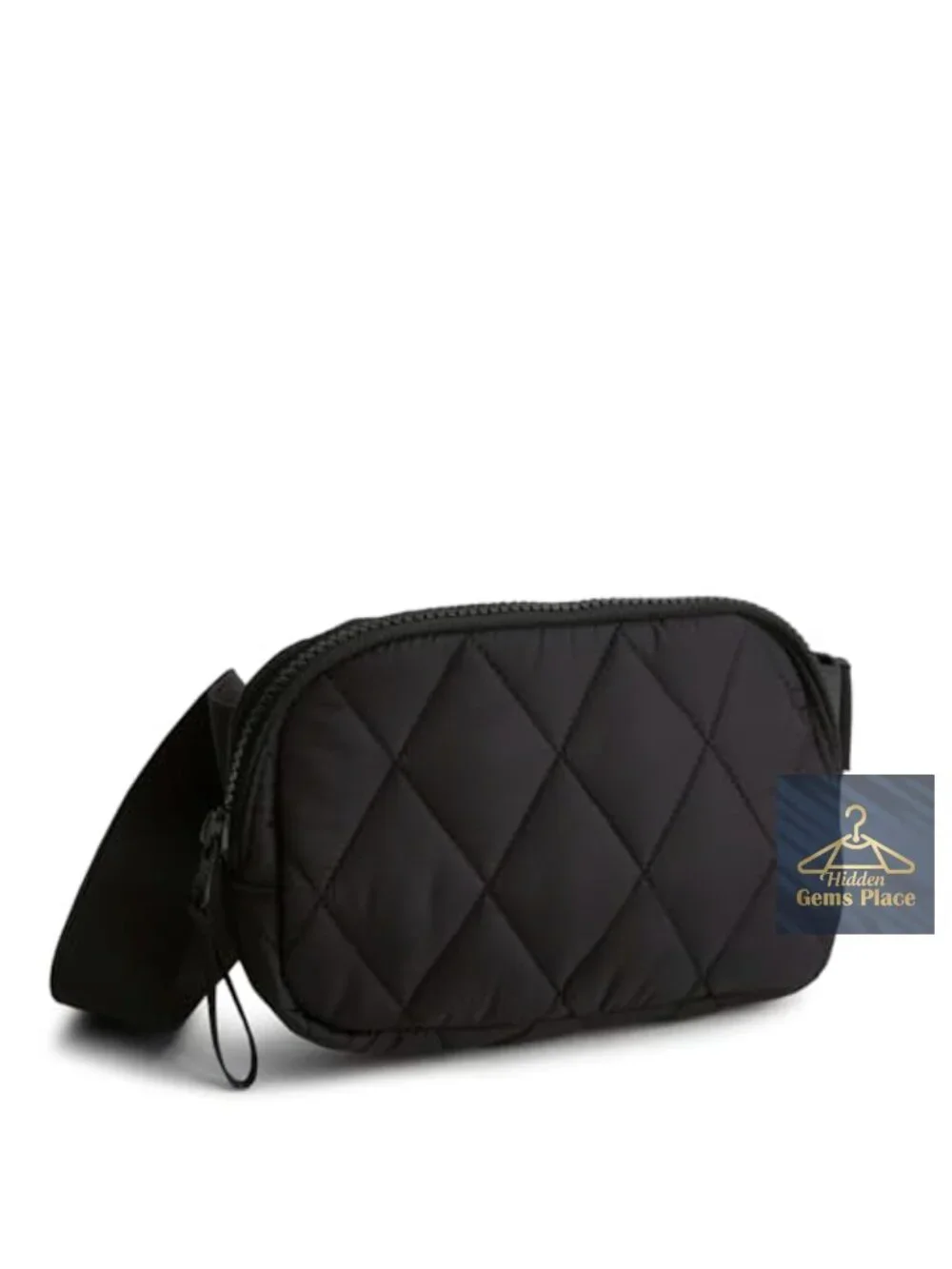Featherweight Diamond-Quilted Small Belt Bag with Adjustable Strap